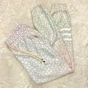 Anthropologie Sol Angeles ombre Dalmatian joggers